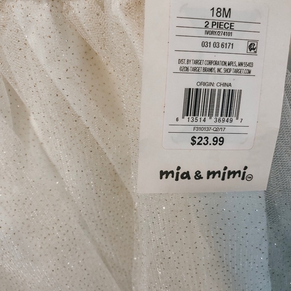 Mia & Mimi rose gold and white dress - Picture 3 of 3